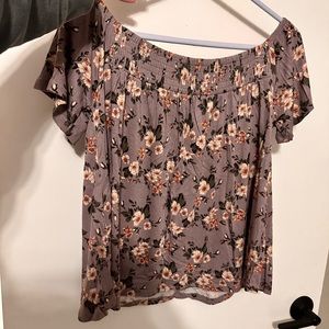 Off-the-shoulder Floral Top